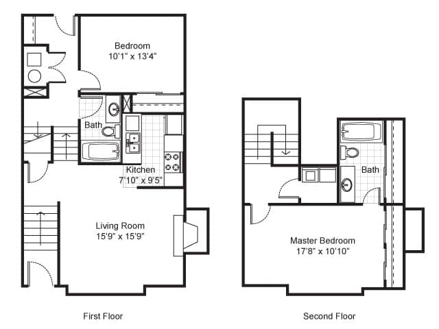 2 Beds floor plan