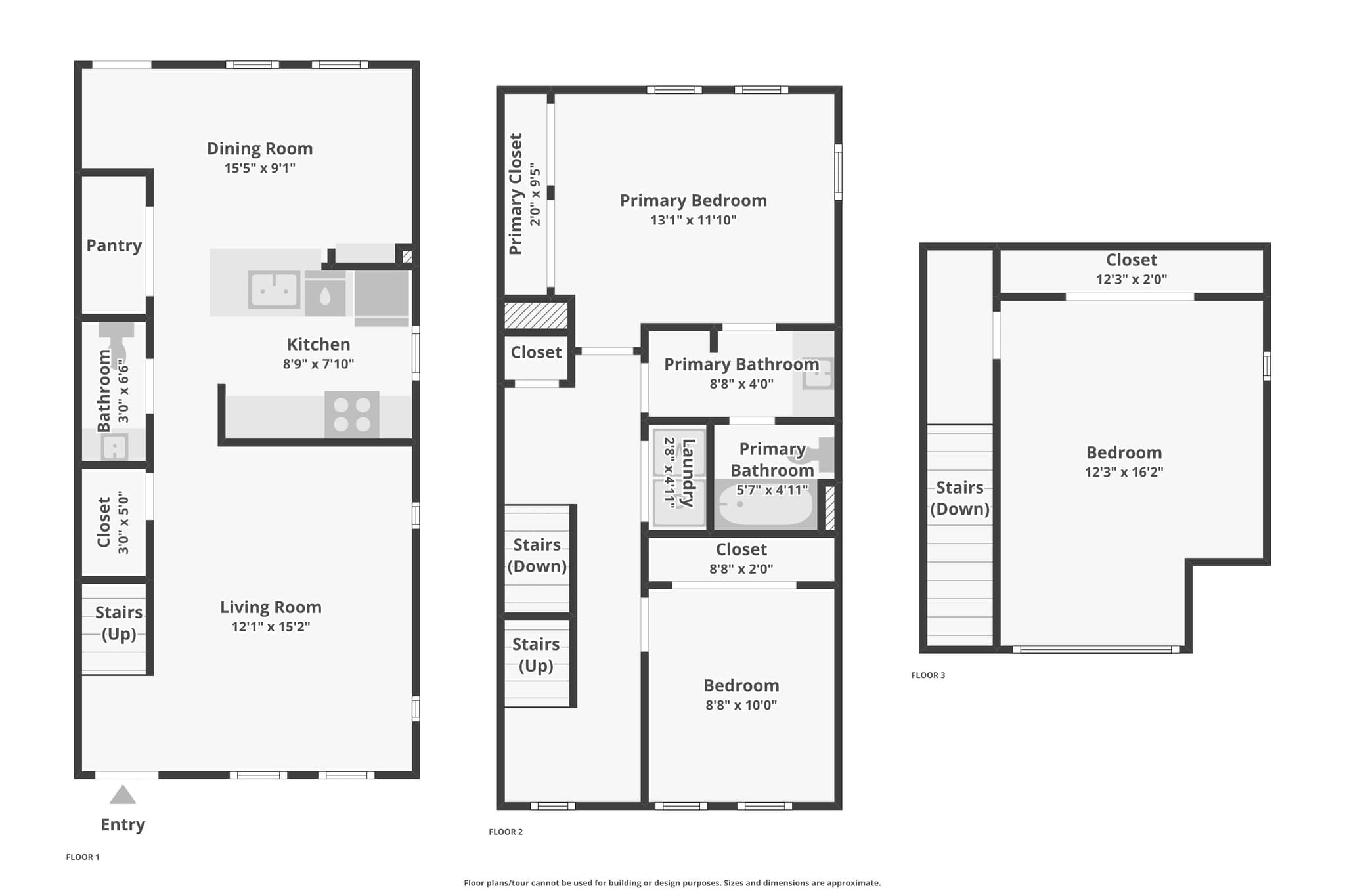 3 Beds floor plan